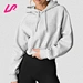 gray cropped hoodie